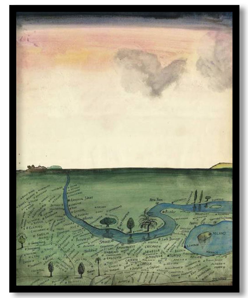 Autogeography by Saul Steinberg (1966)