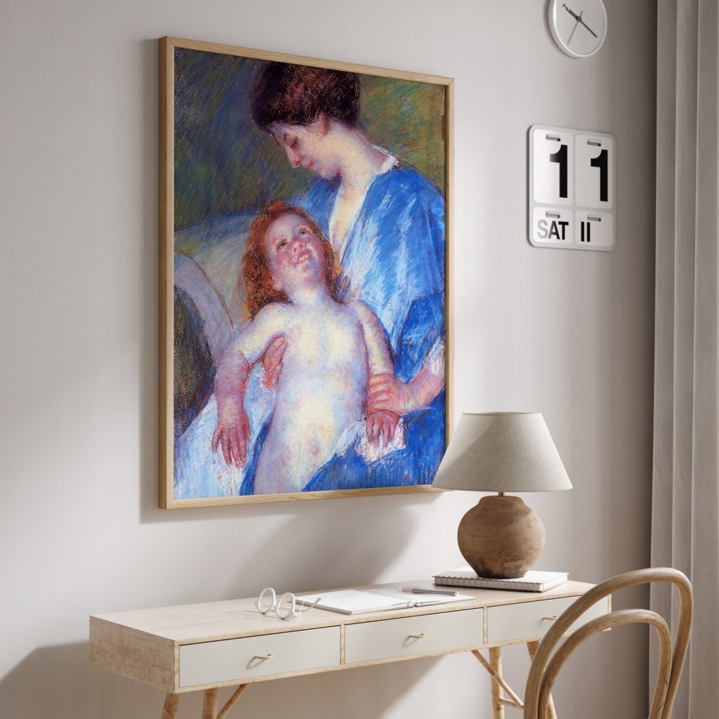 Baby Smiling up at Her Mother by Mary Cassatt