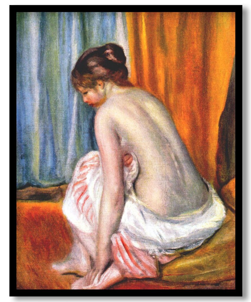 Back view of a bather by Pierre Auguste Renoir (1893)
