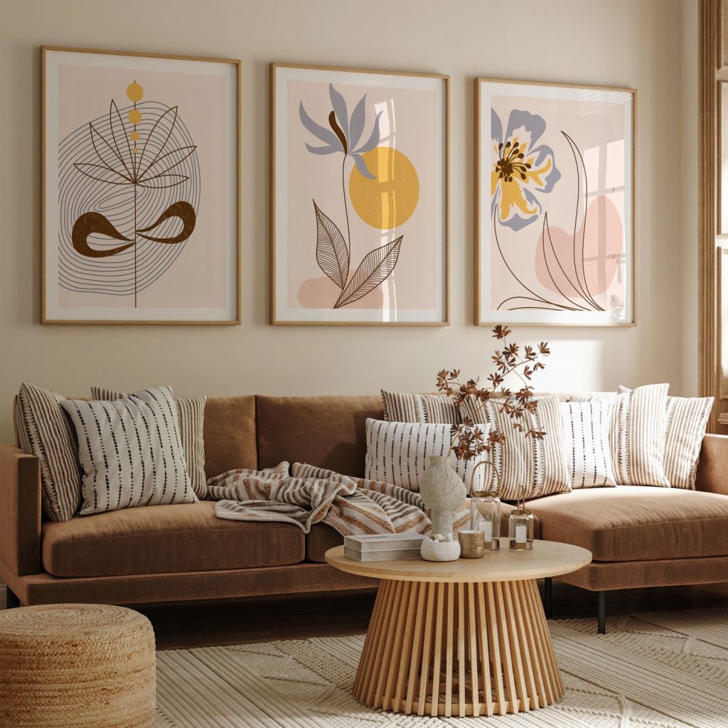 Abstract Botanical Flowers and Leaves – Wall Hanging
