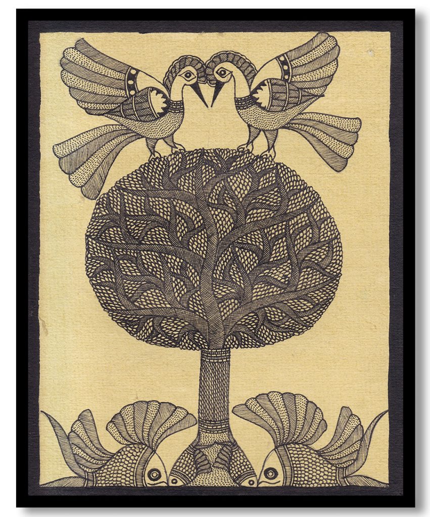 Madhubani painting of bihar godna painting-2 by Mananama Devi