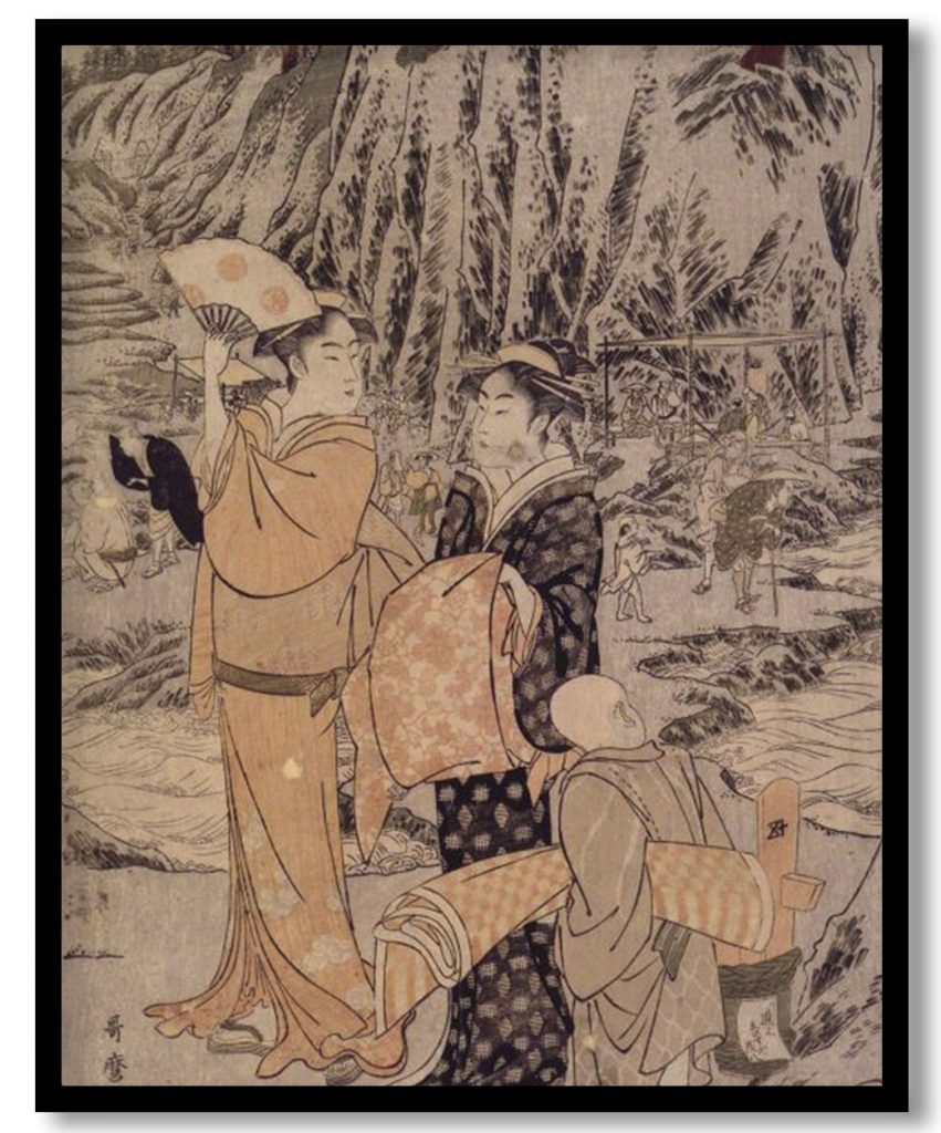 Along the Shore of Yènoshim by Kitagawa Utamaro (1783-93)