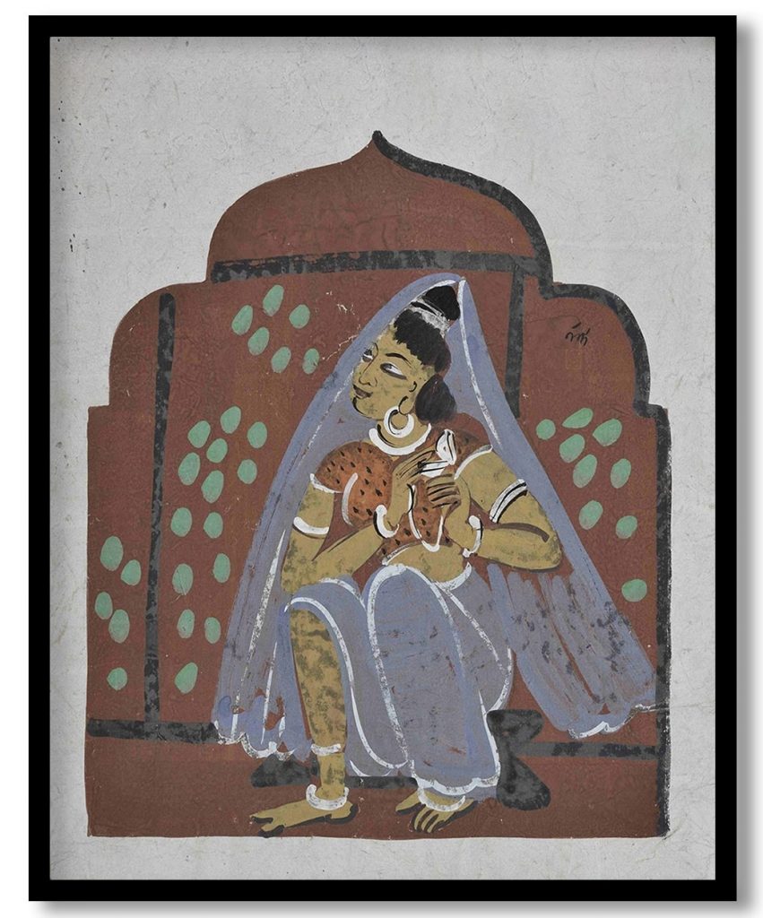 Manjira player by Nandalal Bose (1937)