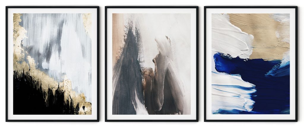 Set of 3 oceanic strokes landscape