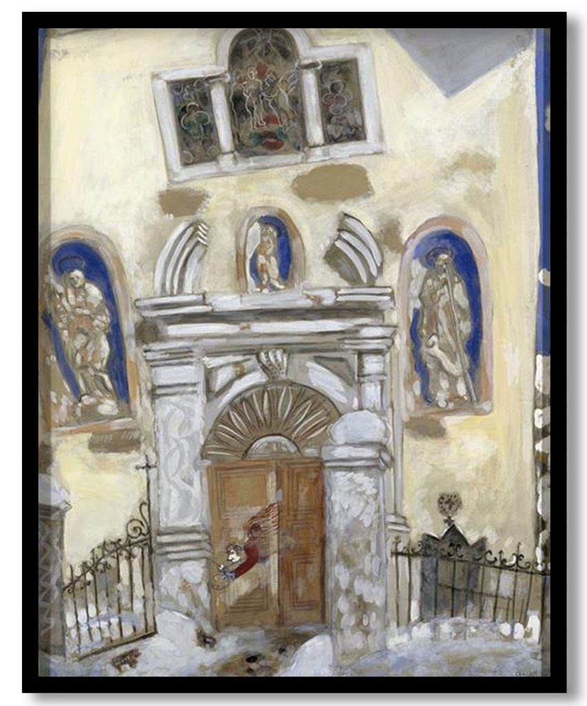 An angel painter by Marc Chagall (1928)