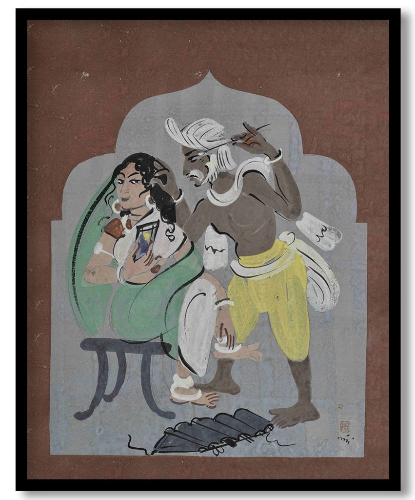 Ear cleaner by Nandalal Bose (1937)