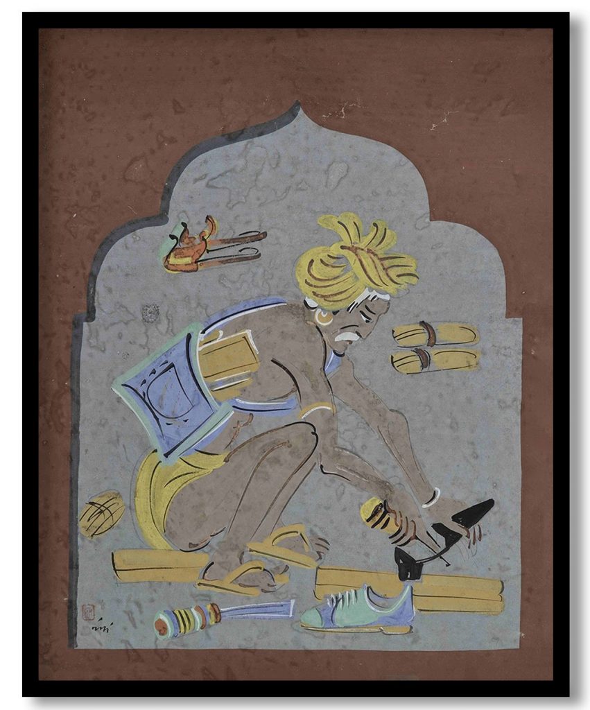 Cobbler by Nandalal Bose (1937)