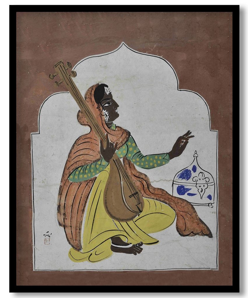 A singer by Nandalal Bose (1937)