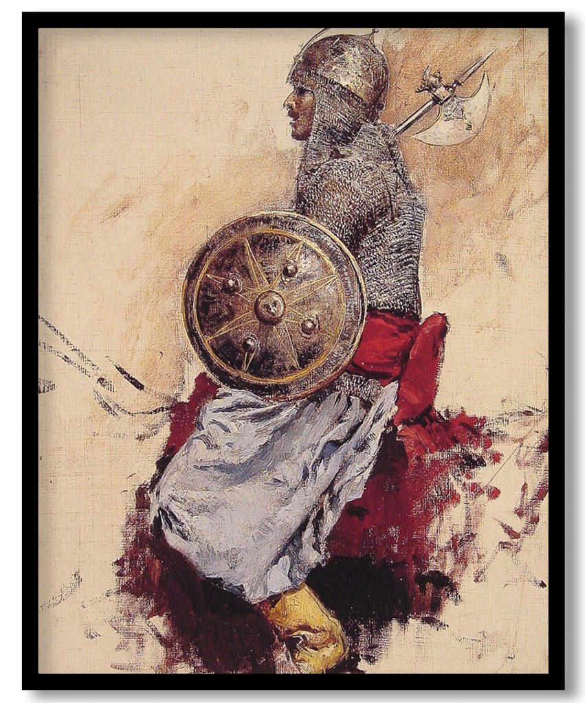 Man in Armor (preparatory sketch for Entering the Mosque) by Edwin Lord Weeks