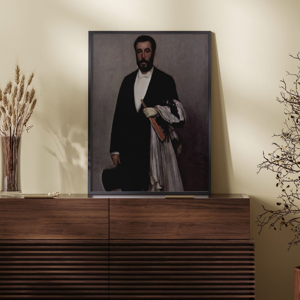 Arrangement in Light Pink and Black_ Portrait of Théodore Duret by James McNeill Whistler (1883)