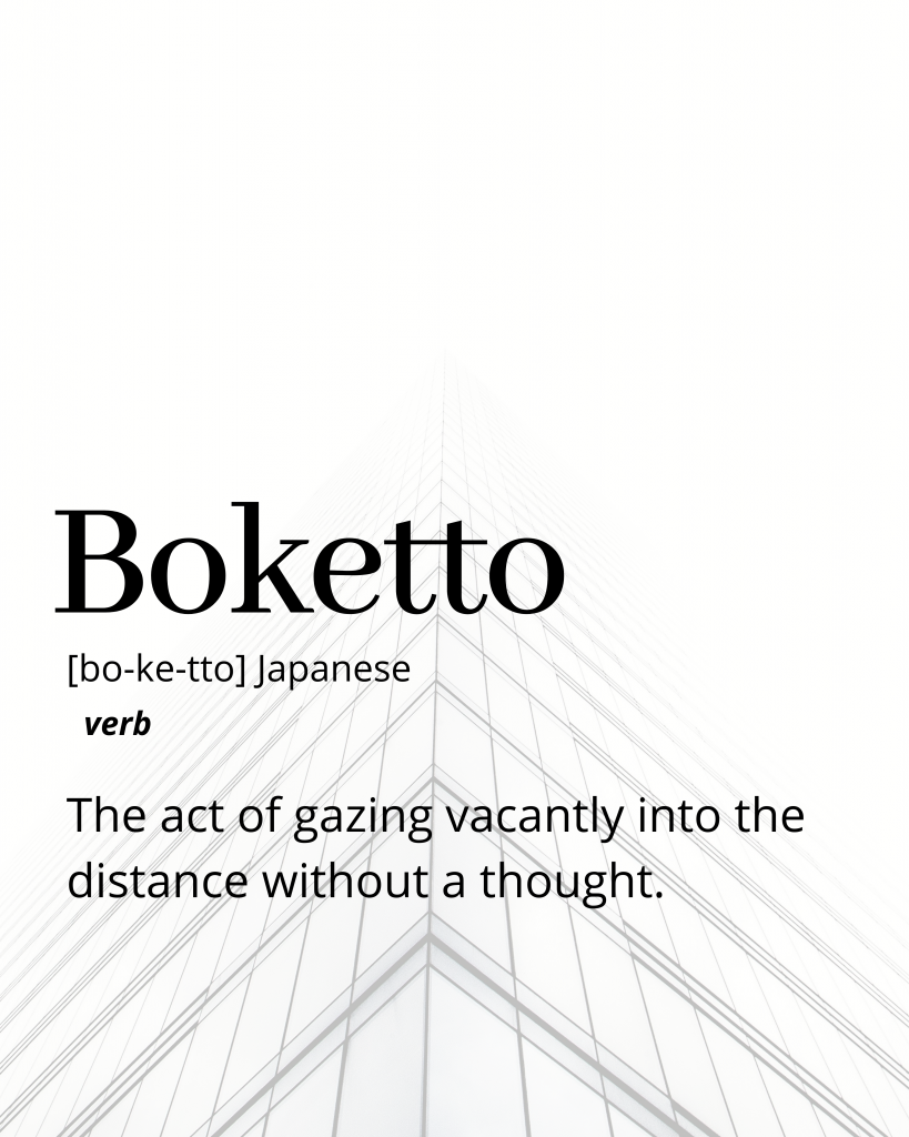 Boketto – Funny Dictionary Definition