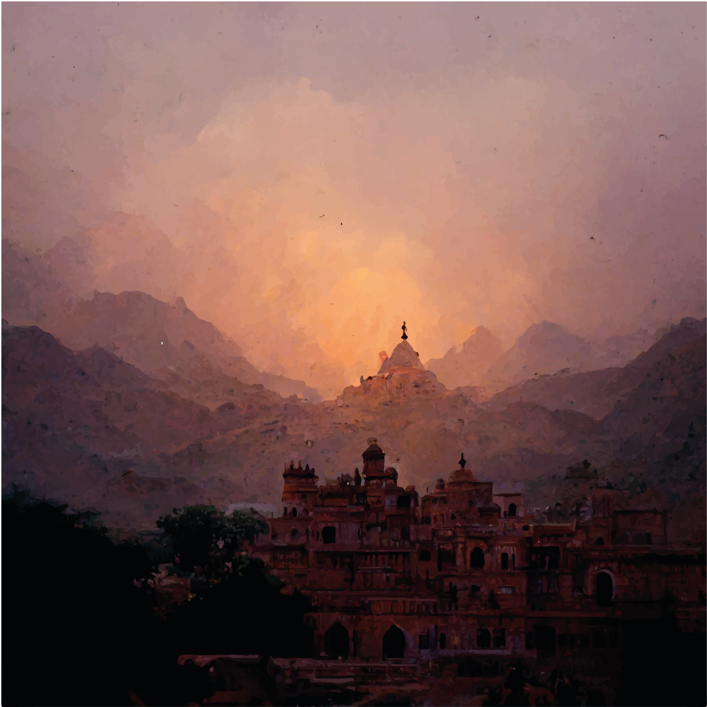 Landscape Indian Temple