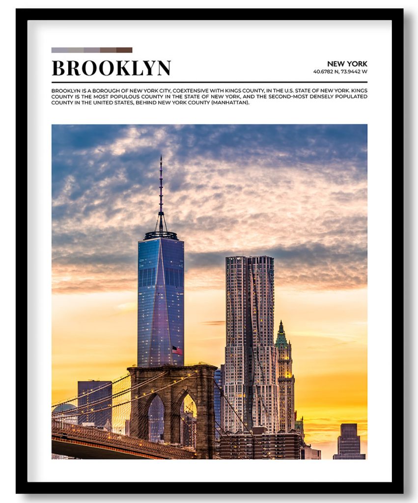 Brooklyn, New York pantone poster