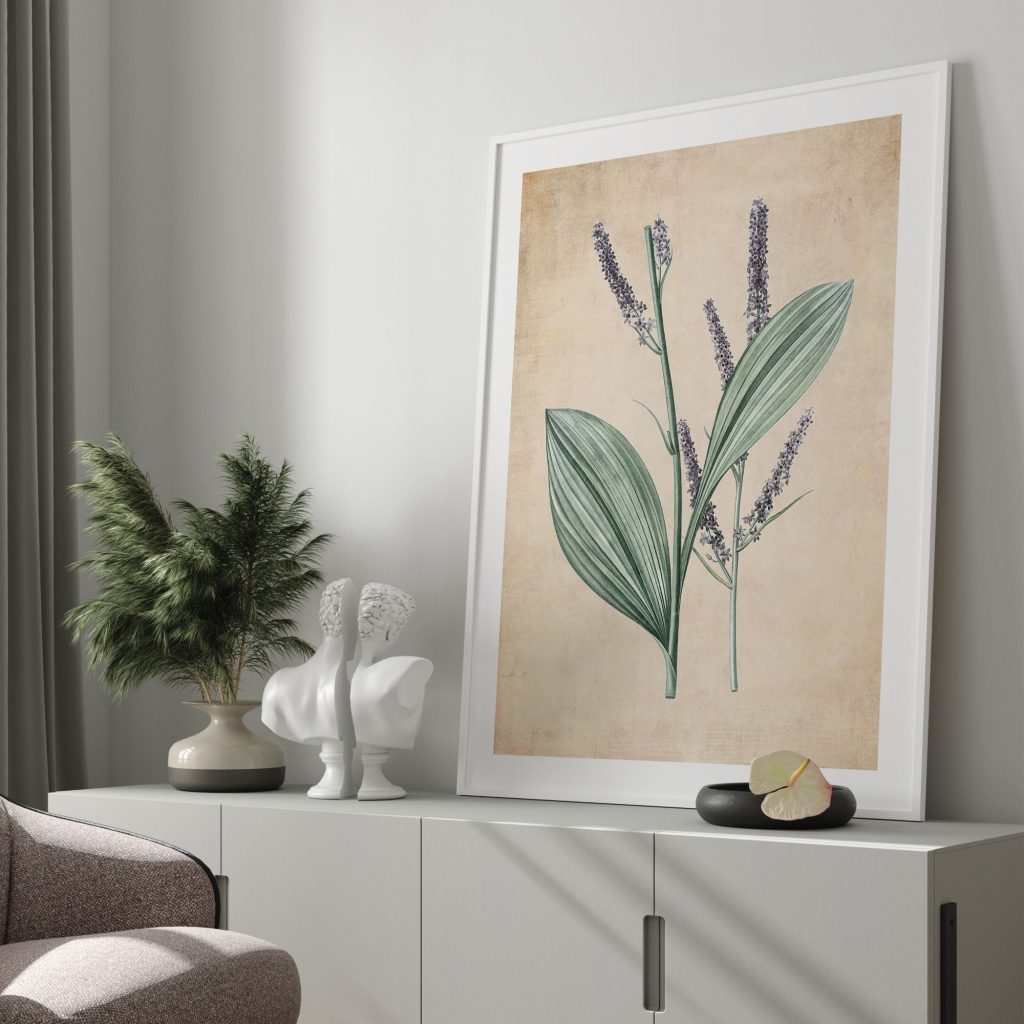 Botanical Plant Purple Flowers – Home Decor