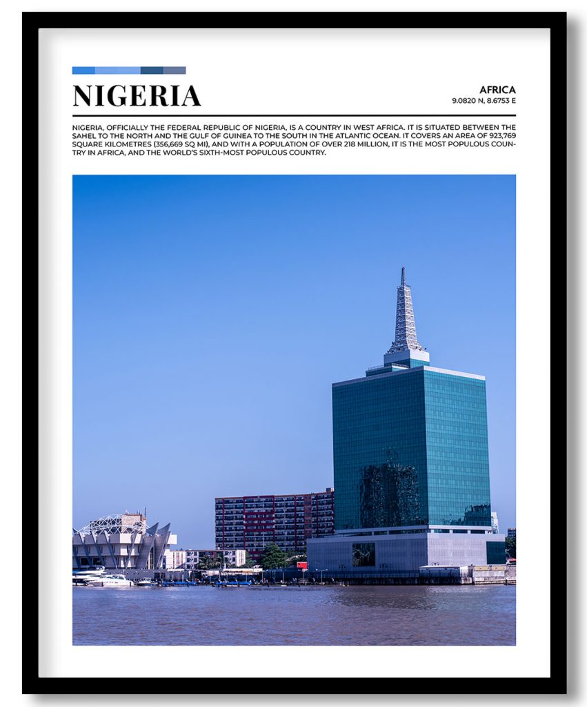 Nigeria, Africa pantone poster