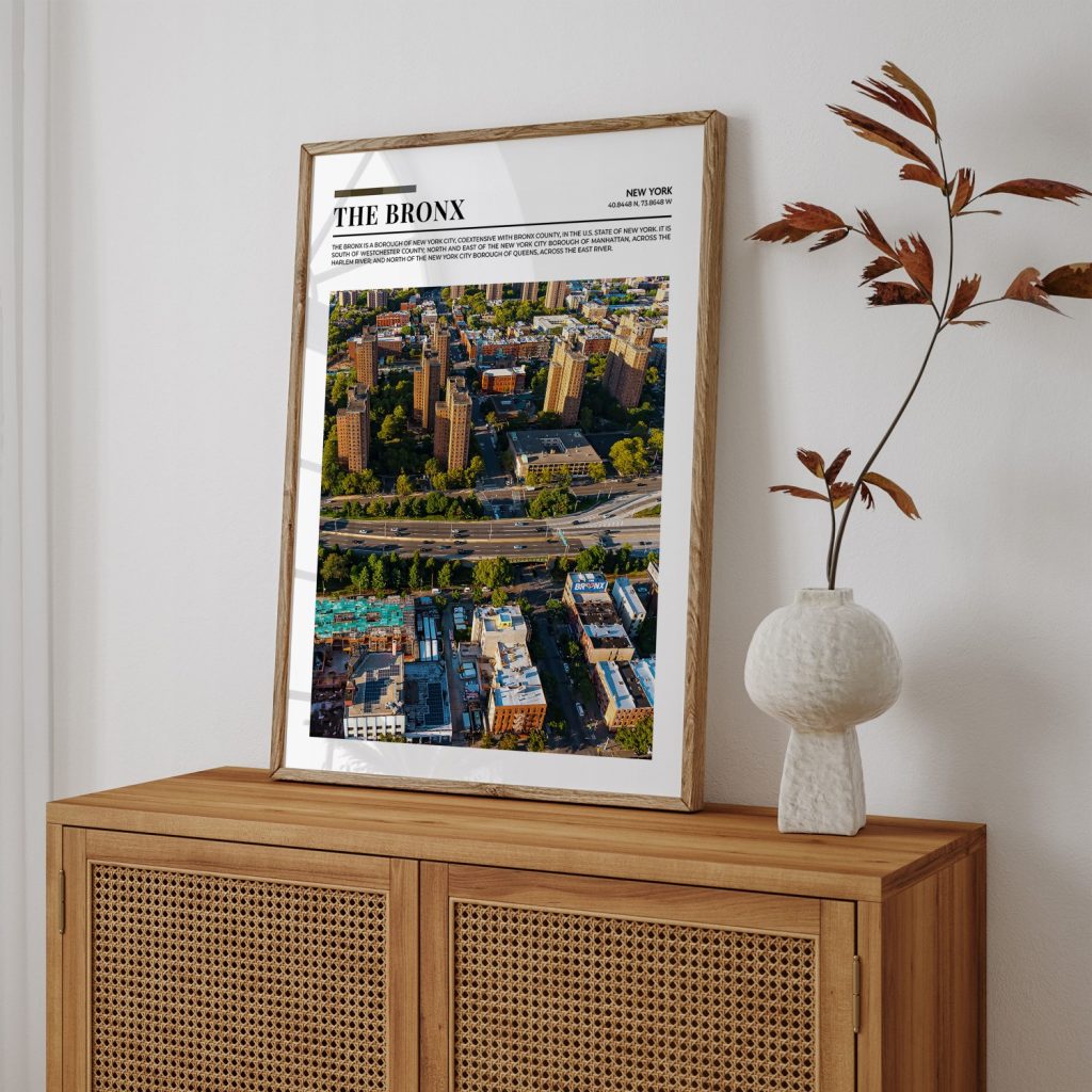 Modern the Bronx Aerial View – Wall Art