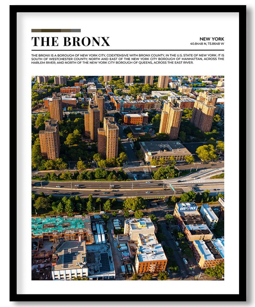 The Bronx, New York pantone poster