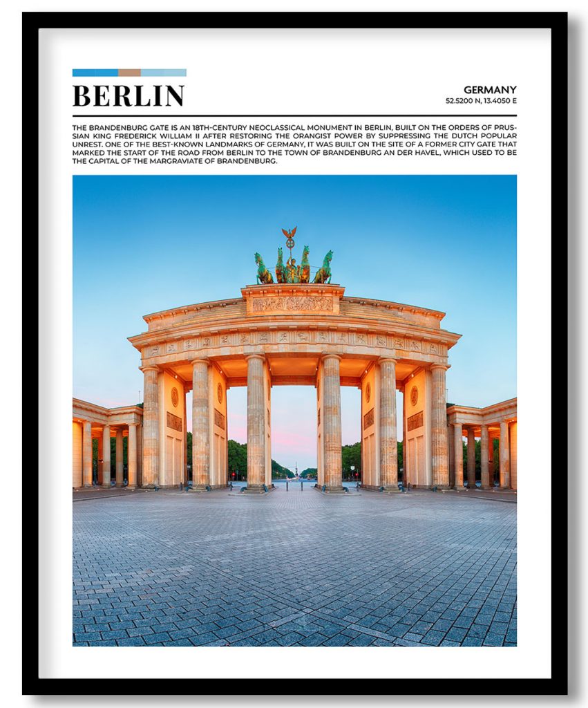 Berlin, Germany pantone poster