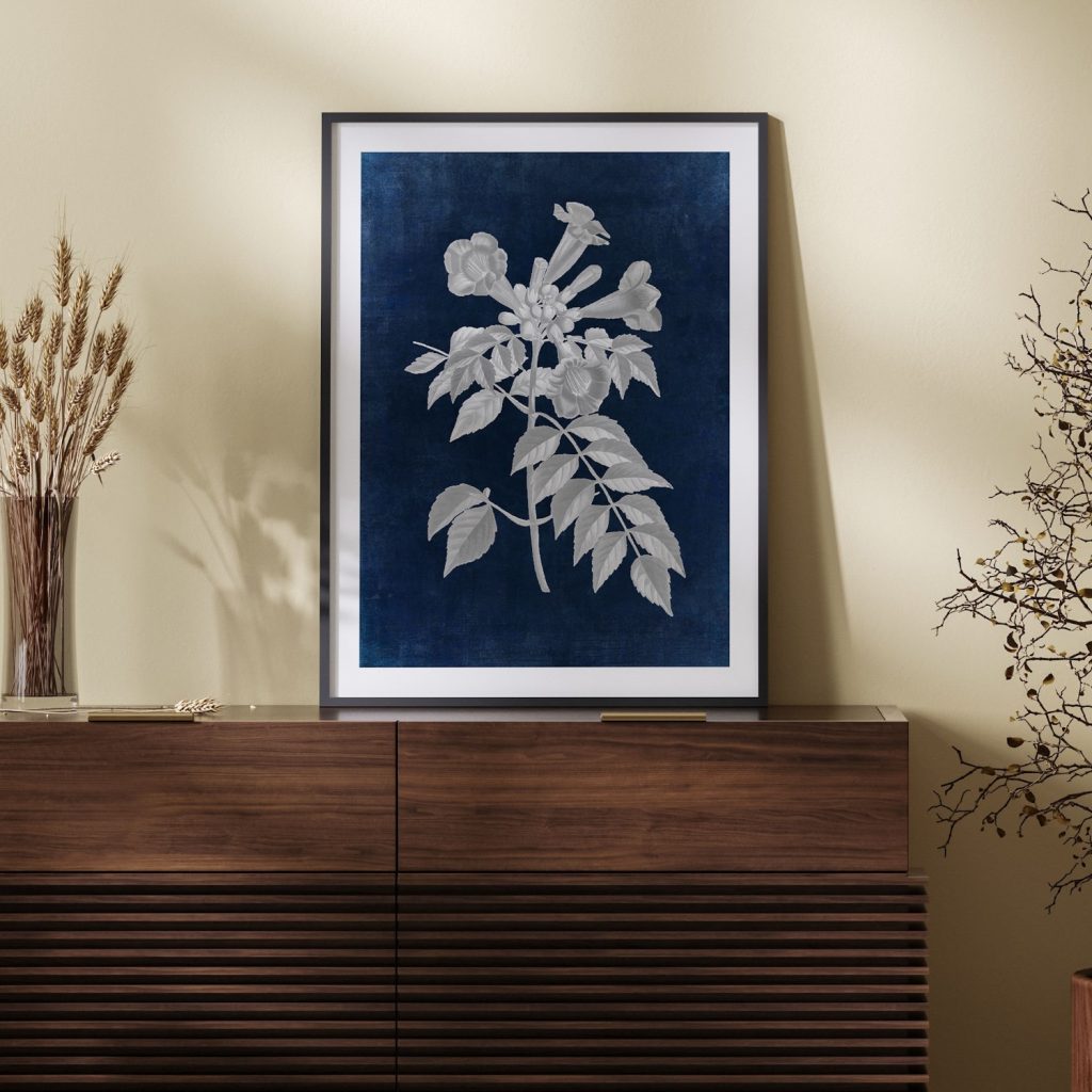 Botanical White Trumpet Flowers – Wall Decor