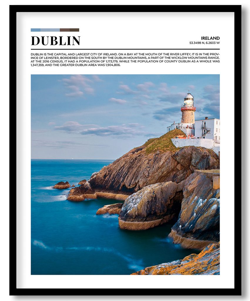 Dublin, Ireland pantone poster