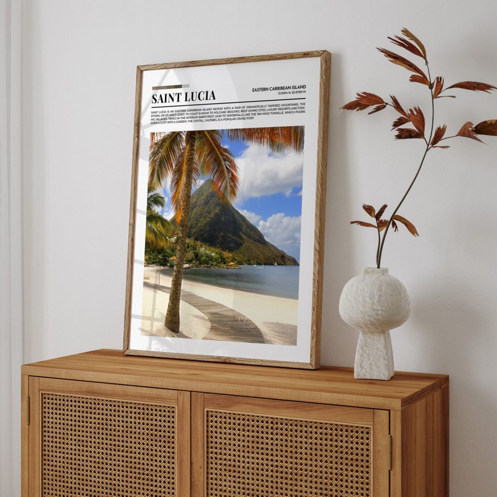 SAINT LUCIA EASTERN CARRIBBEAN ISLAND - Travel Description – Wall Painting
