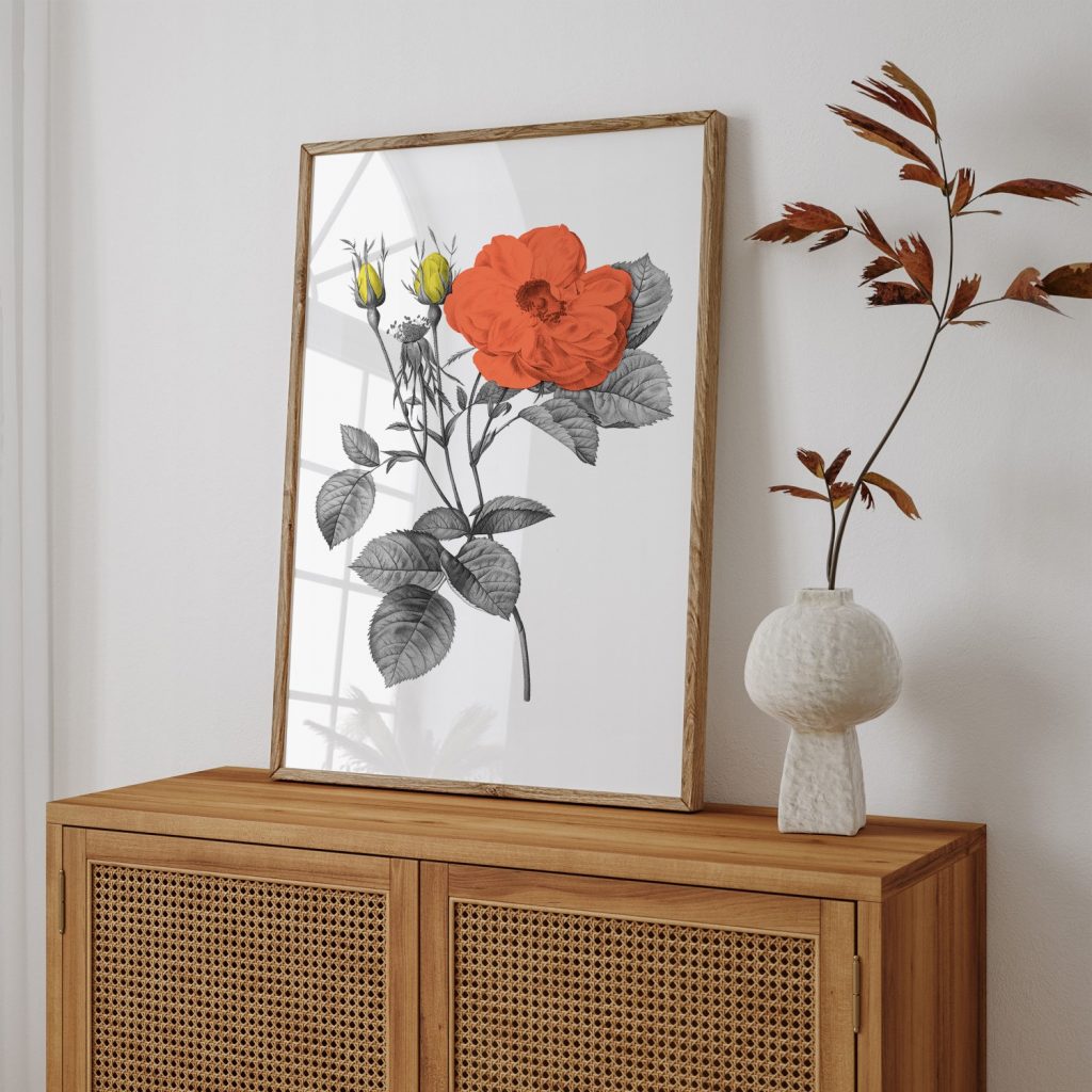 Retro floral by Pierre Joseph Redouté #34