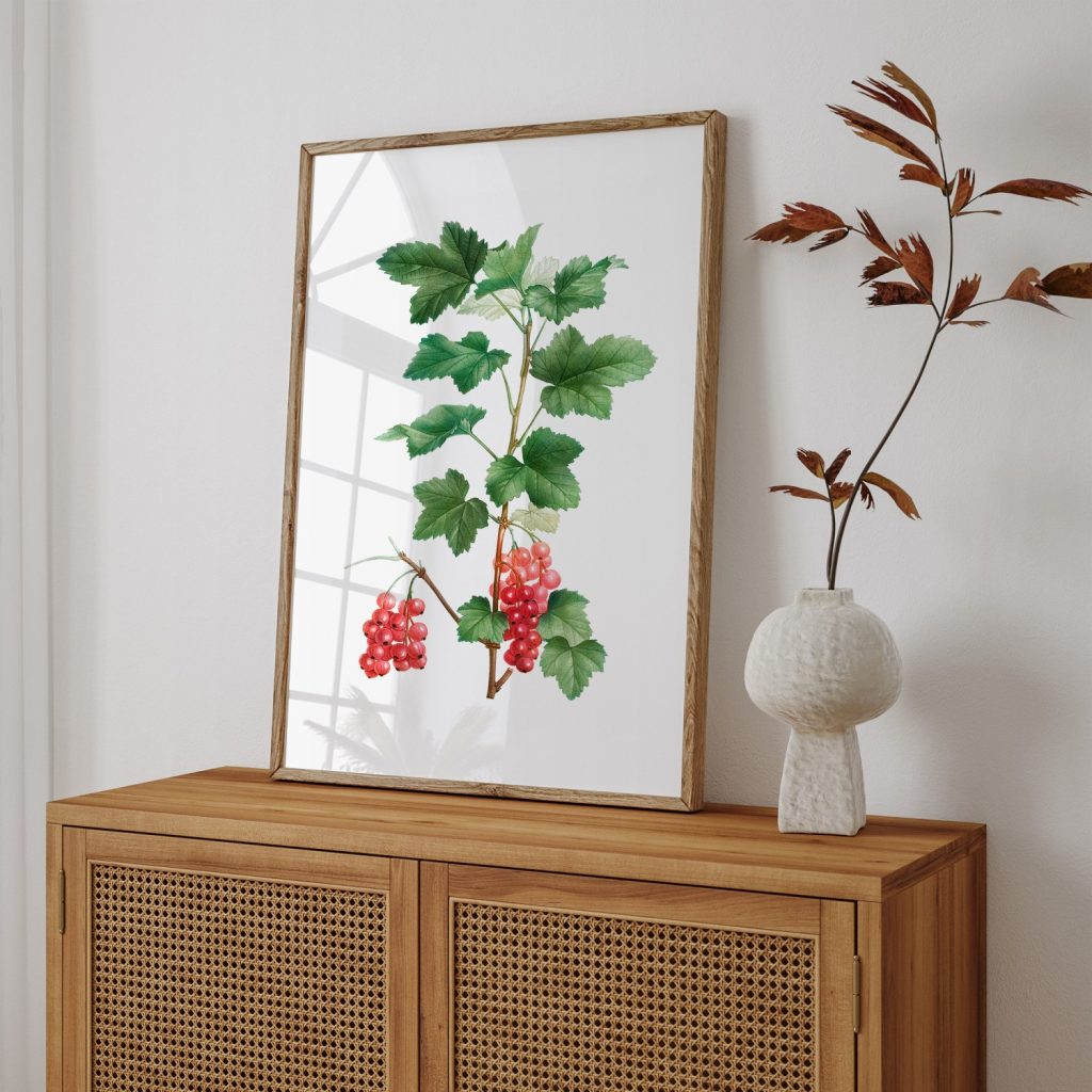 Botanical Red Currant Branch – Wall Hanging
