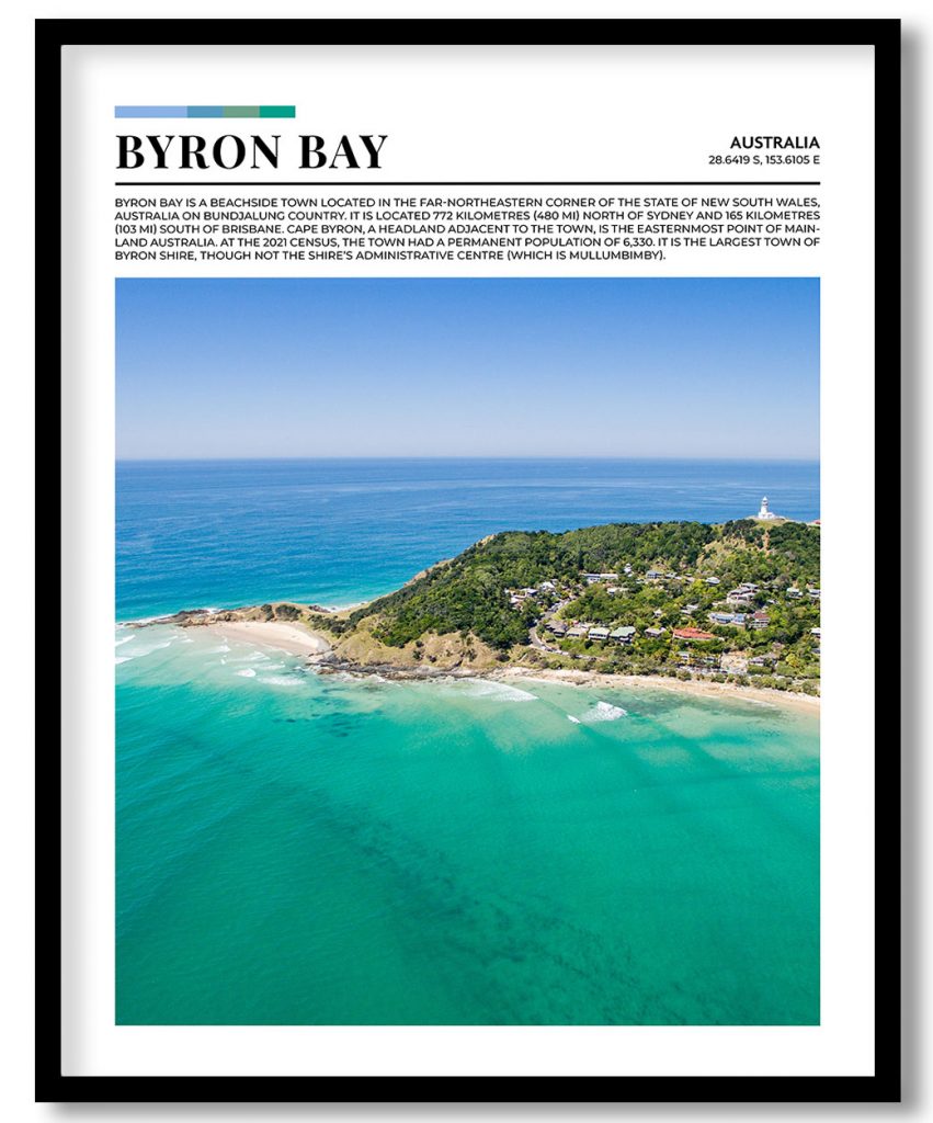 Byron Bay, Australia pantone poster
