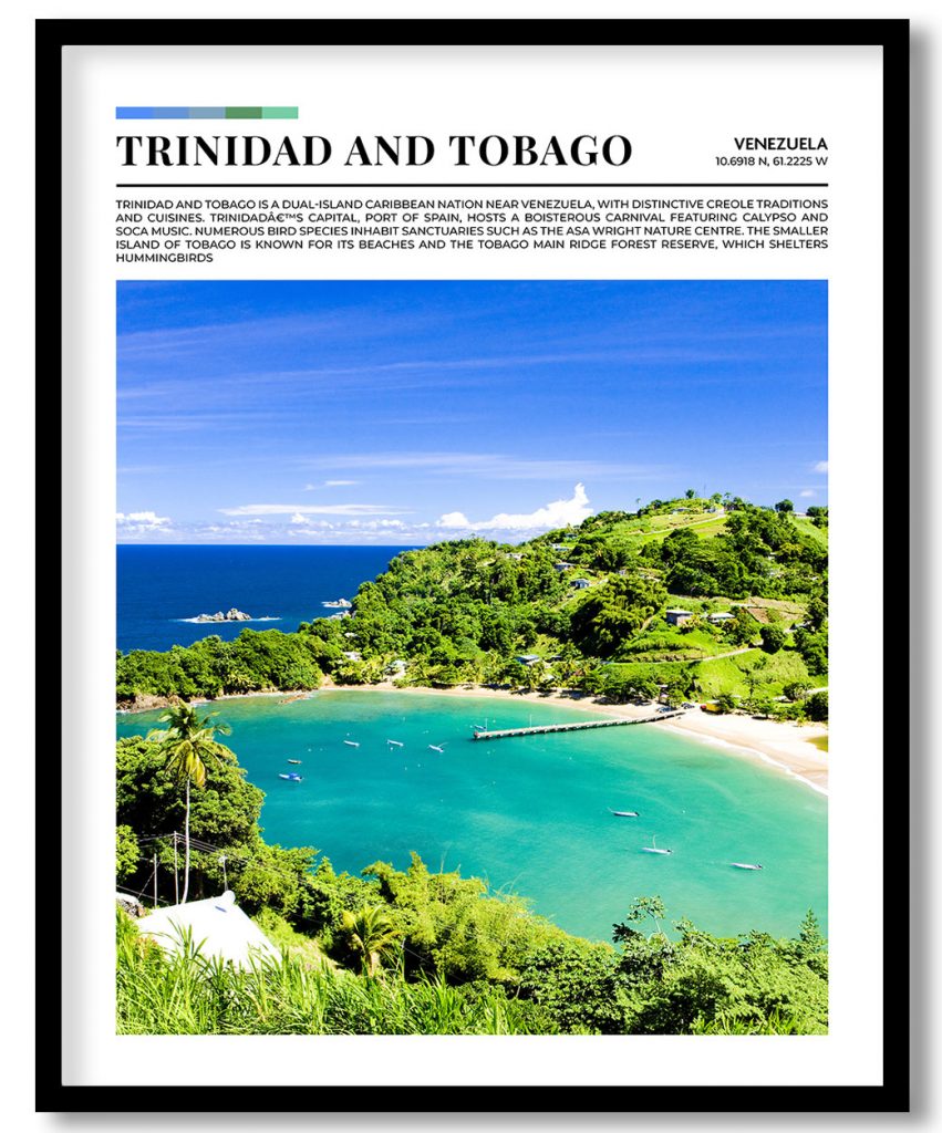 Trinidad And Tobago, Venezuela pantone poster