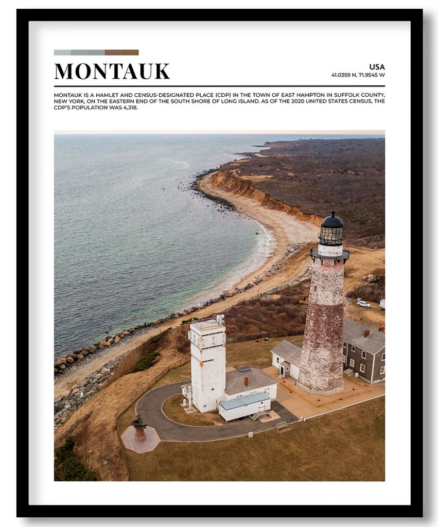 Montauk, USA pantone poster