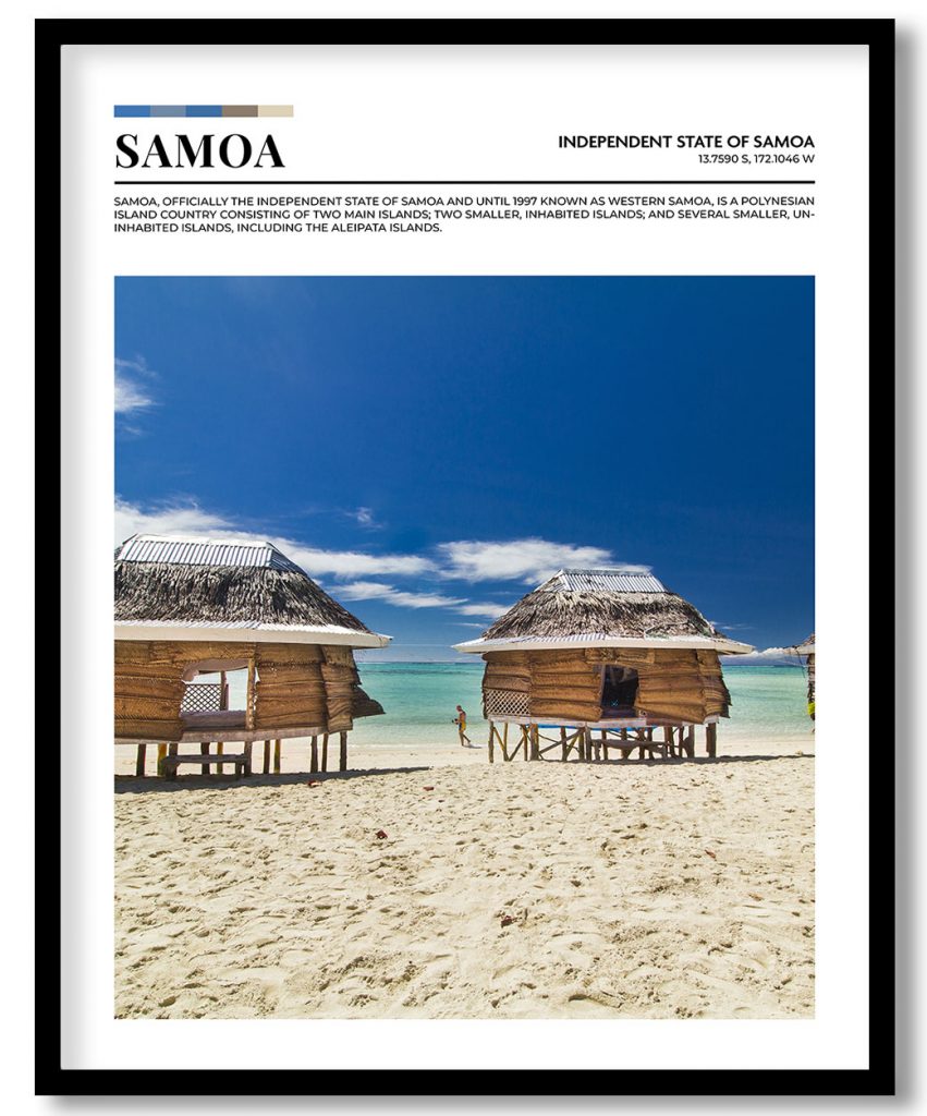 Samoa, Independent State of Samoa pantone poster