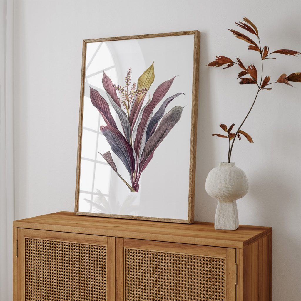 Botanical Purple and Grey Plant – Wall Hanging