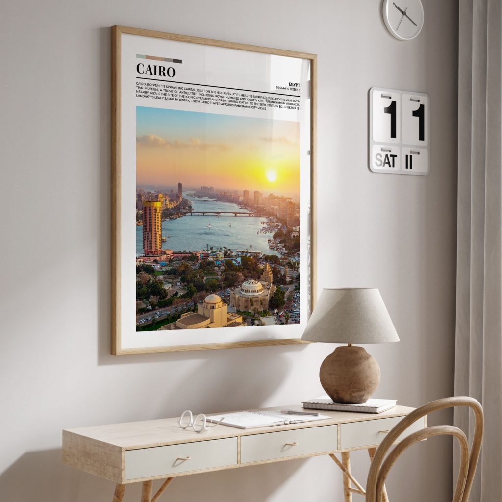 Cairo, Egypt pantone poster BestOfBharat