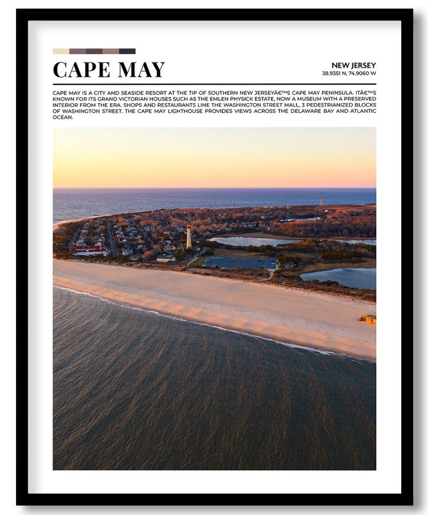 Cape May, New Jersey pantone poster