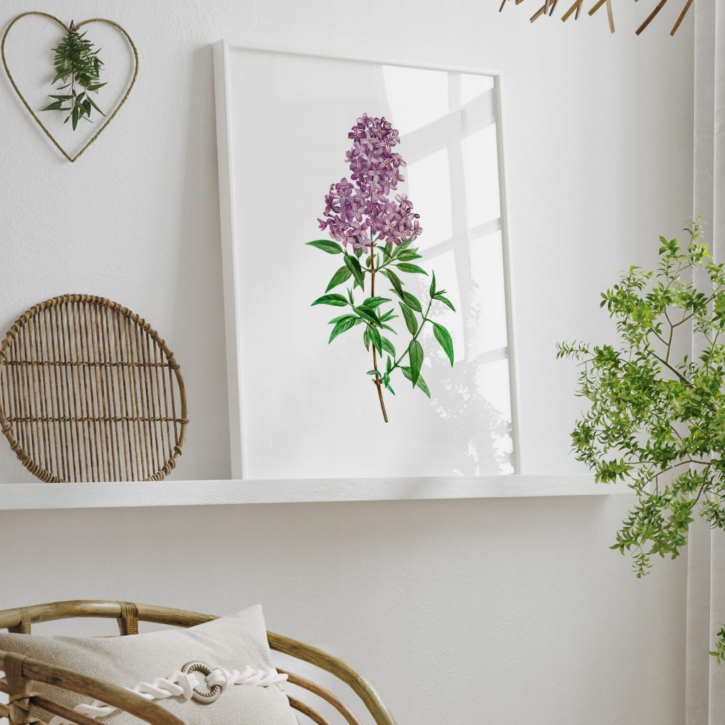 Botanical Purple Lilac Branch – Wall Hanging