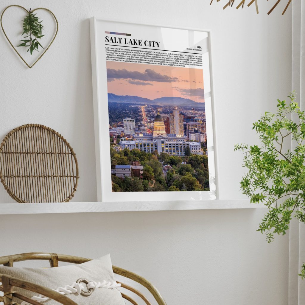 Modern Salt Lake City Capitol Dusk – Wall Art
