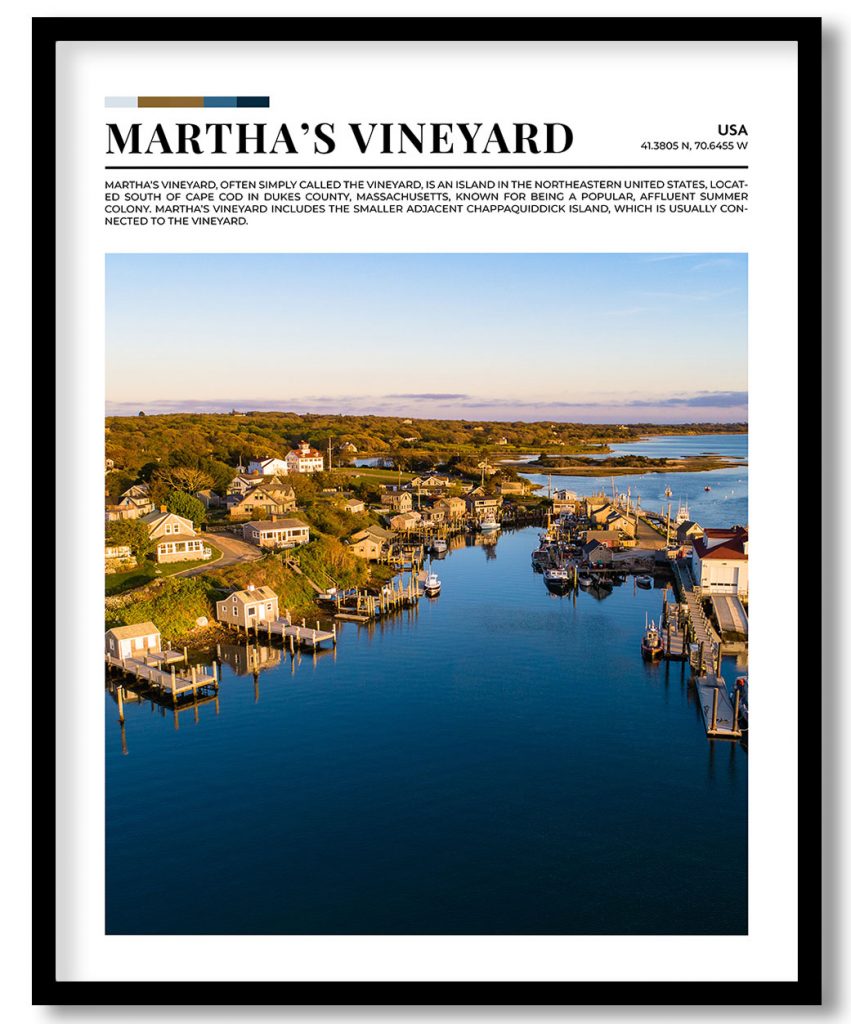 Martha'S Vineyard, USA pantone poster