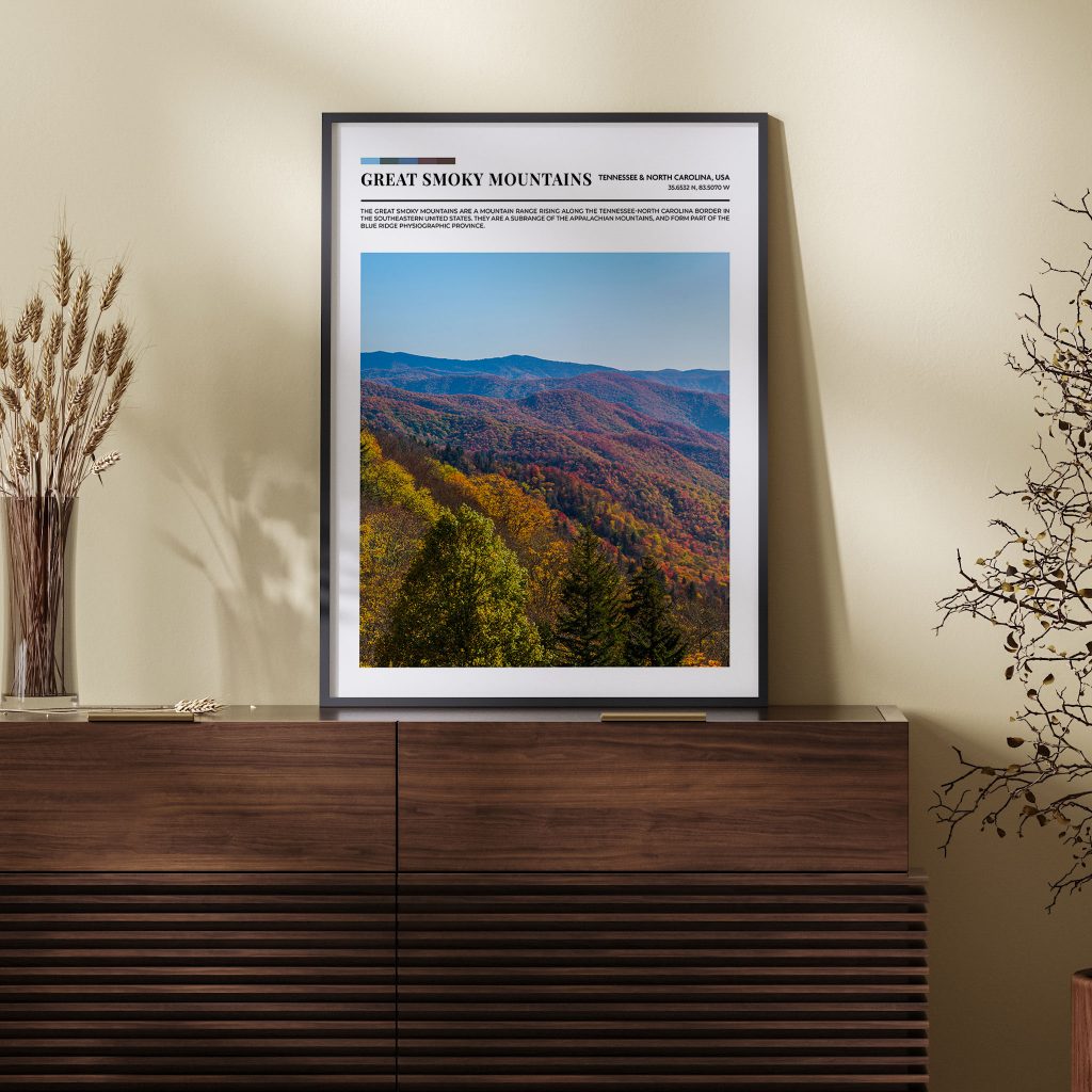 GREAT SMOKY MOUNTAINS - Mountain Range Information – Wall Hanging