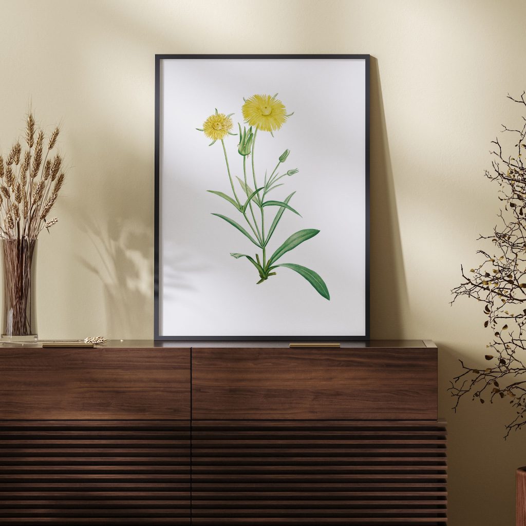 Botanical Two Yellow Flowers – Wall Hanging