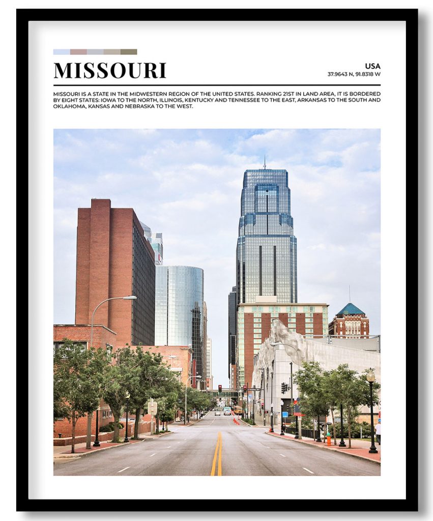 Missouri, USA pantone poster