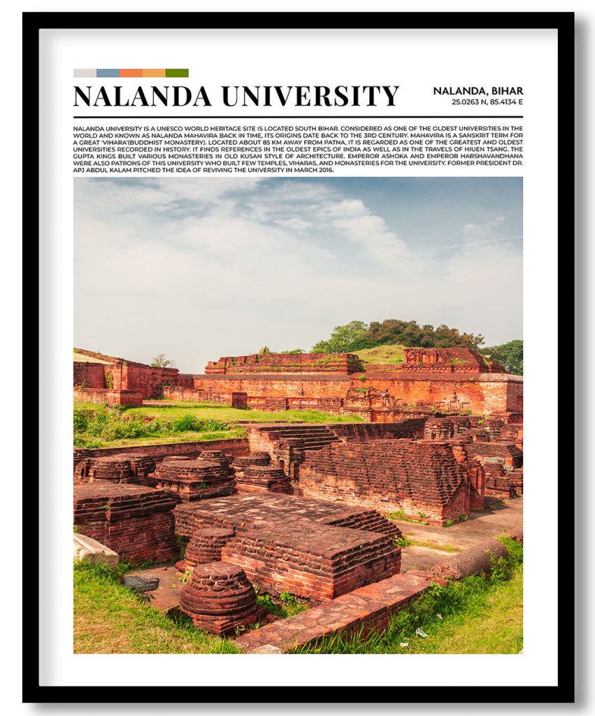 Nalanda University, India pantone poster