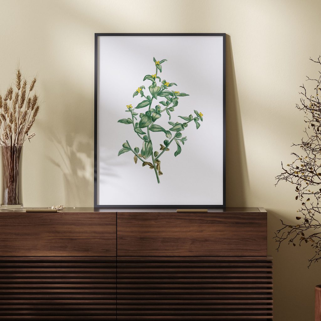 Botanical Green Yellow Plant – Home Decor