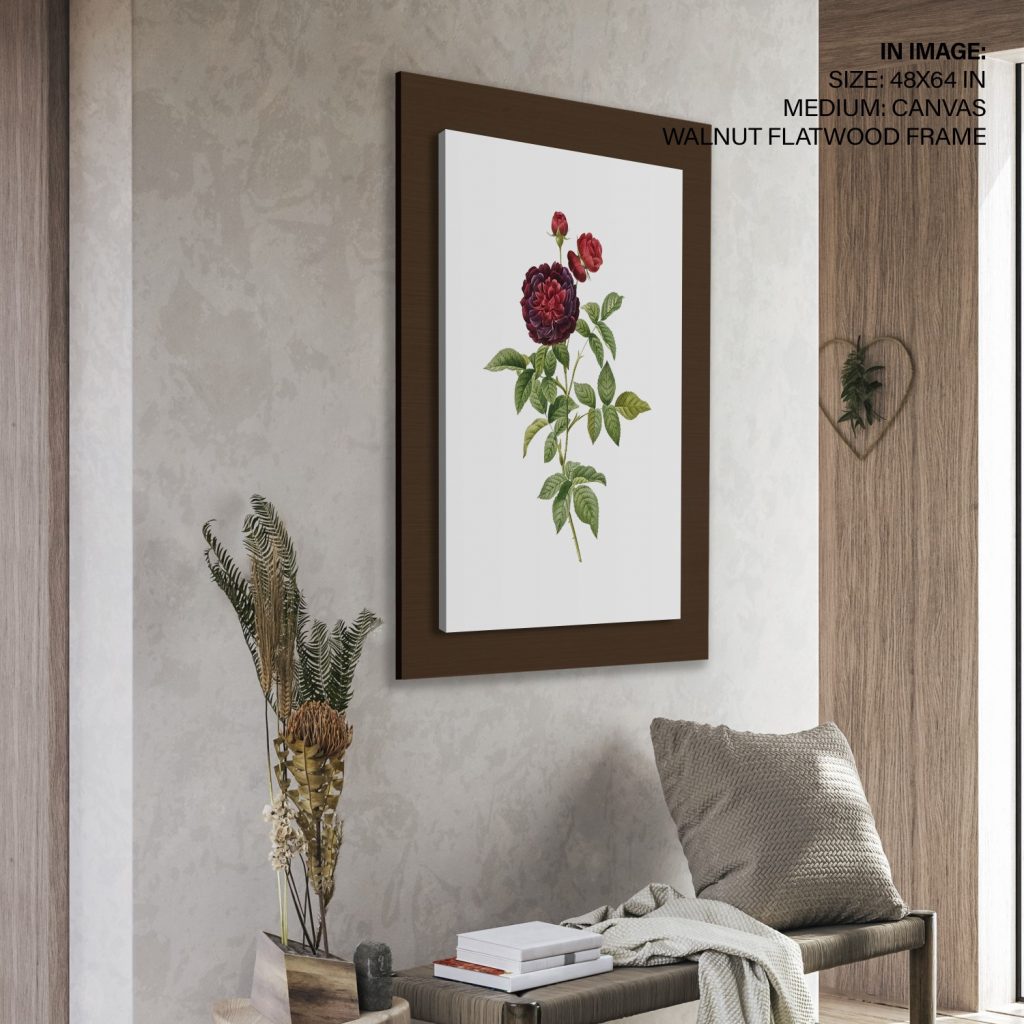 Botanical Red and Purple Roses – Wall Hanging