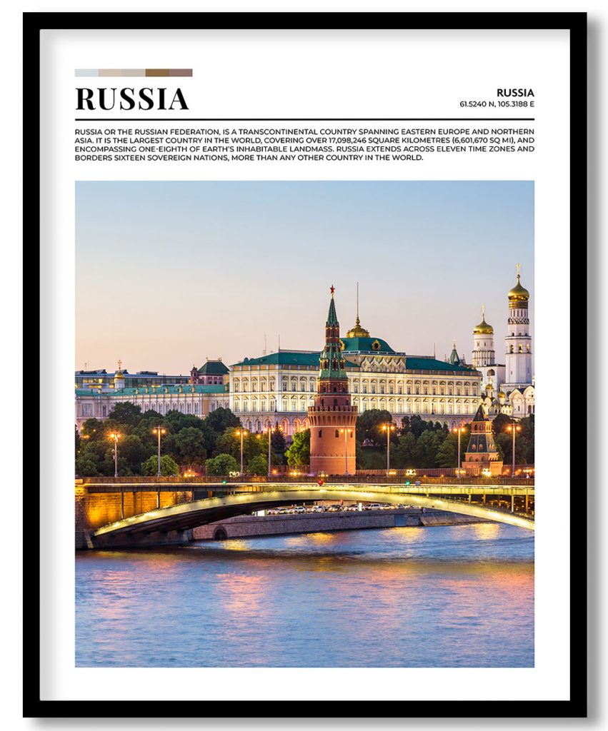 Russia, Russia pantone poster