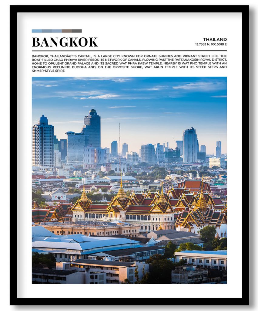 Bangkok, Thailand pantone poster