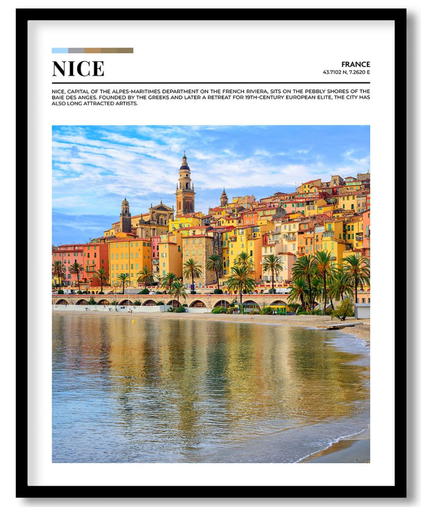 Nice, France pantone poster