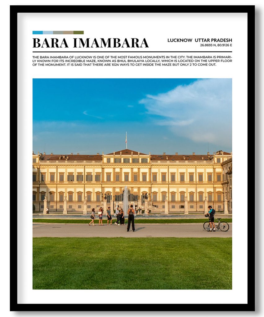 Bara Imambara, India pantone poster