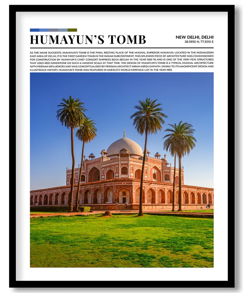 Humayun'S Tomb, India pantone poster