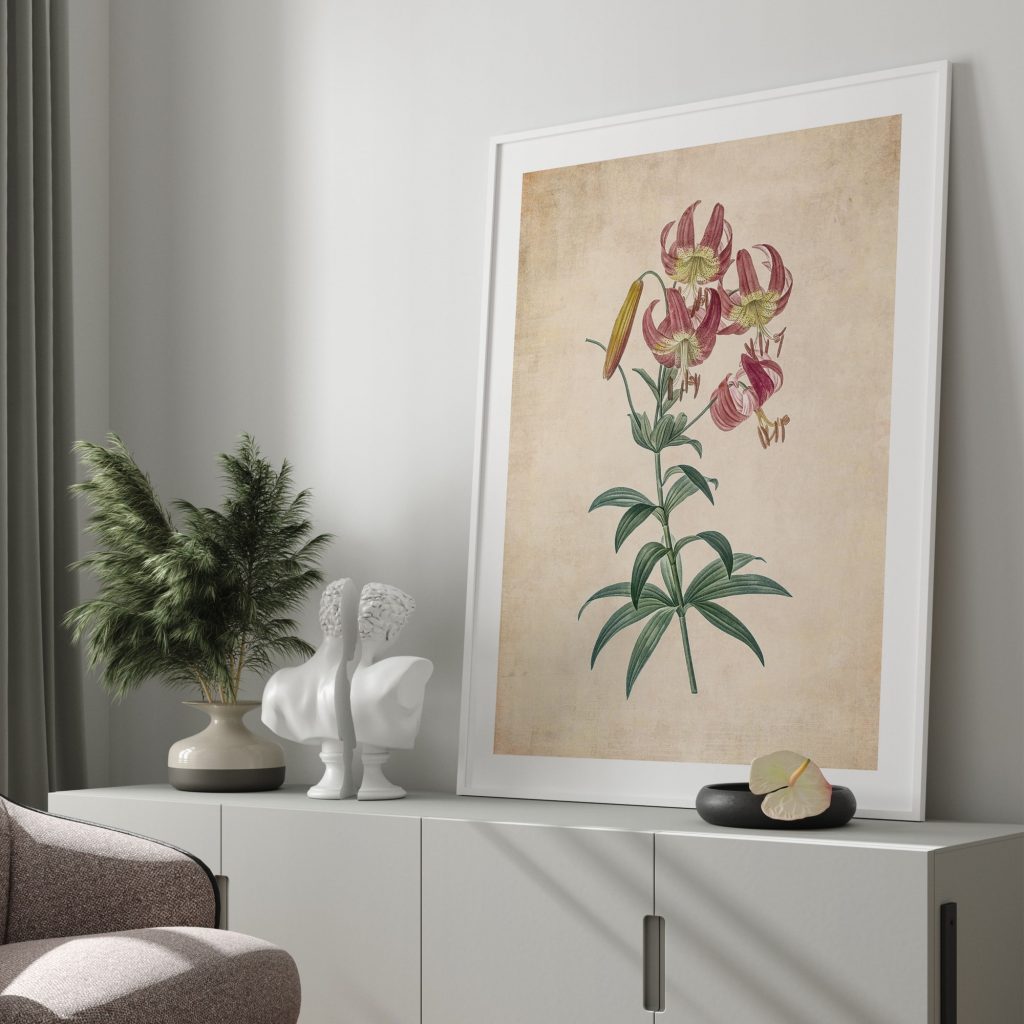 Botanical Pink Recurved Flowers – Home Decor