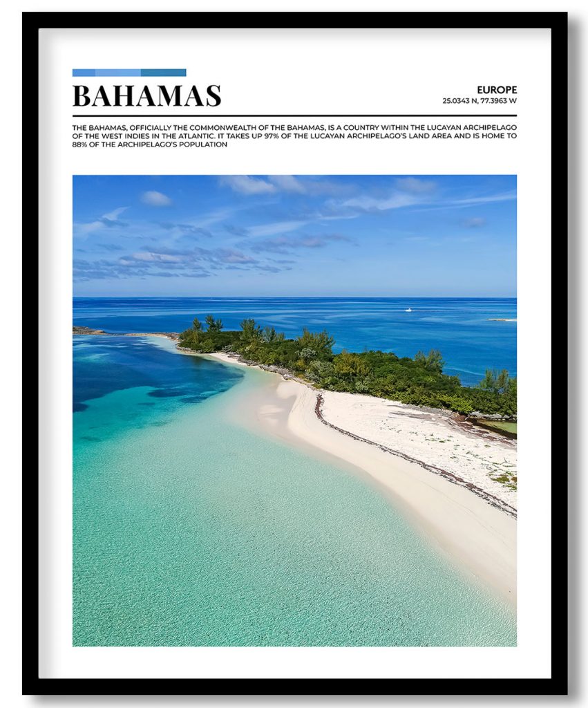 Bahamas, Europe pantone poster